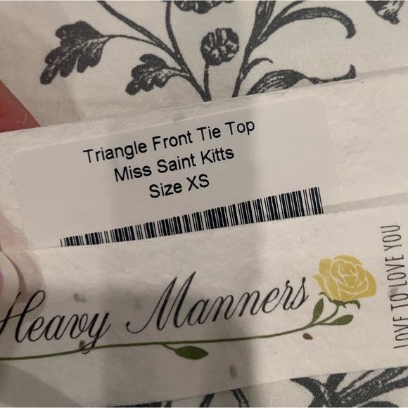 HEAVY MANNERS MISS KITS FRONT TIE BIKINI TOP - Picture 3 of 6